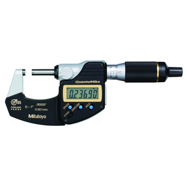Micrómetro digital QuantuMike IP65 pulg/mm, 0-1 pulg Mitutoyo
