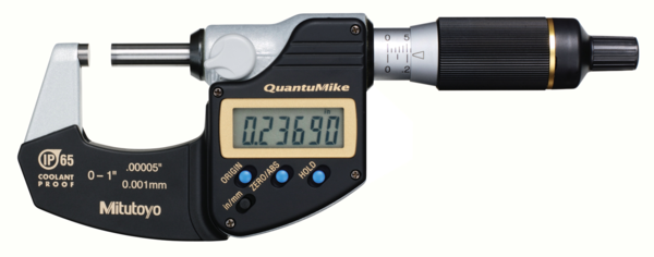 Micrómetro digital QuantuMike IP65 pulg/mm, 0-1 pulg,sin salida - Herramental