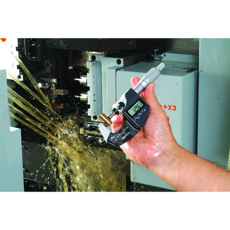 Micrómetro Digital para Exteriores A Prueba de Refrigerantes, Intervalo de 25-50 mm, Fuerza de Medición de 5 a 10 N, Con Salida de Datos