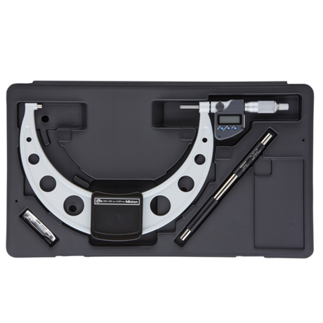 Micrómetro Digital para Exteriores A Prueba de Refrigerantes, Intervalo de 200-225 mm, Fuerza de Medición de 5 a 10 N, Con Salida de Datos