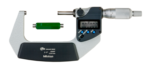Micrómetro Digital para Exteriores Con Protección IP65 de 2-3 pulg, Fuerza de Medición de 5 a 10 N, Sin Salida de Datos - Herramental