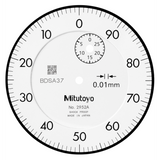 Indicador de carátula, tapa con oreja, Tipo ISO carátula de lectura inversa, 30mm, 0,01mm Mitutoyo