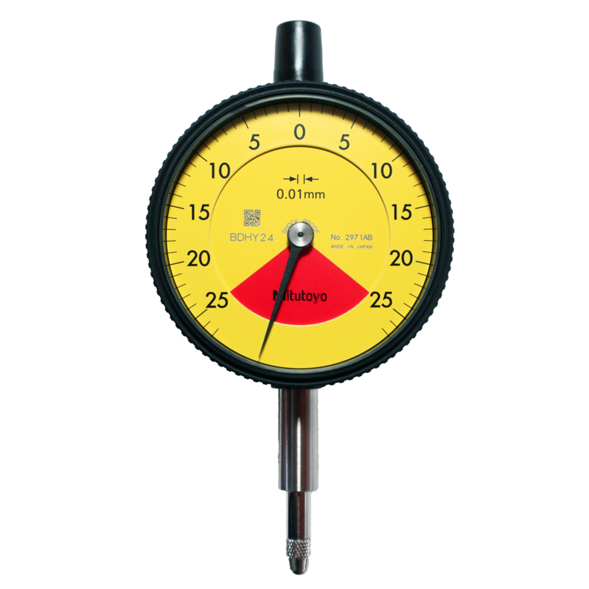 Indicador de carátula, tapa plana, Tipo ISO Una revolución, A prueba de golpes y polvo, 0,5mm, 0,01mm