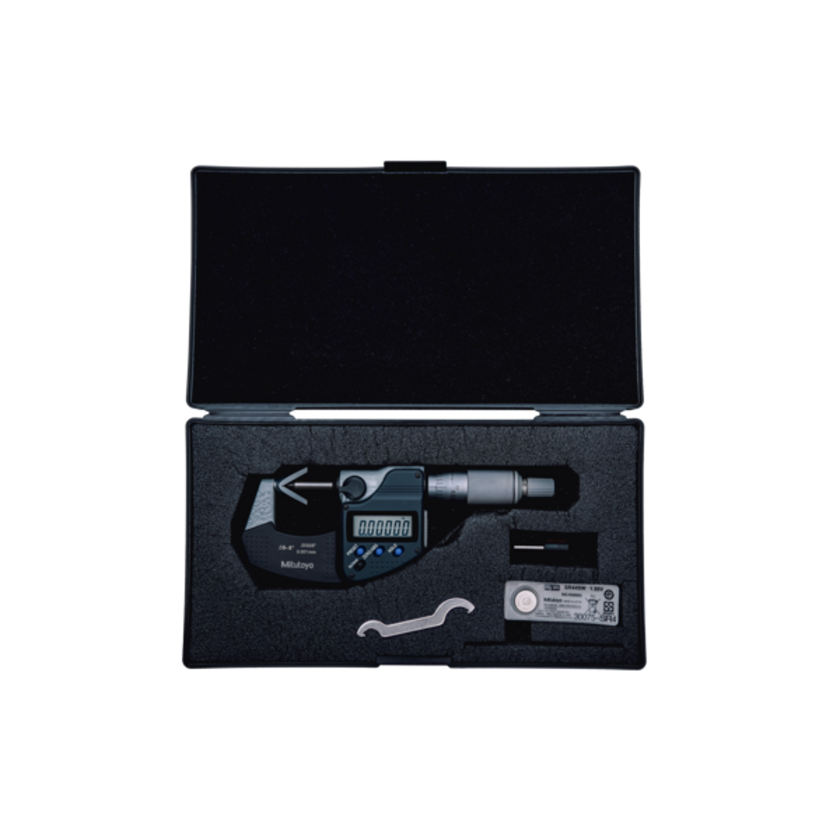 Micrómetro Digital para Exteriores Con topes en V, Intervalo 0.05-0.6 pulg Con Salida de Datos