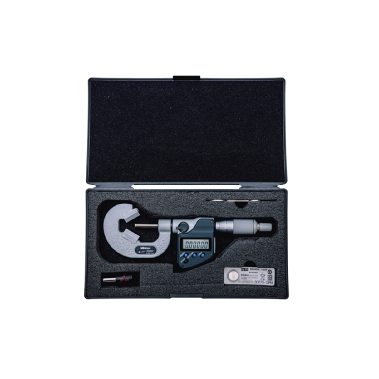 Micrómetro Digital para Exteriores Con topes en V, Intervalo 0.4-1 pulg Con Salida de Datos