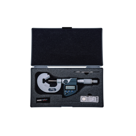 Micrómetro Digital para Exteriores Con topes en V, Intervalo 0.4-1 pulg Con Salida de Datos