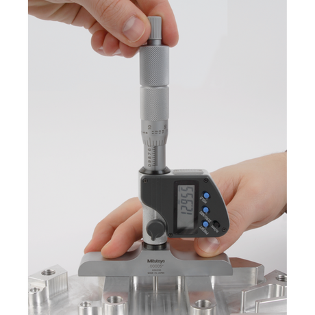 Micrómetro para profundidad digital pulg/mm, 0-6 pulg, incluido 6 varillas