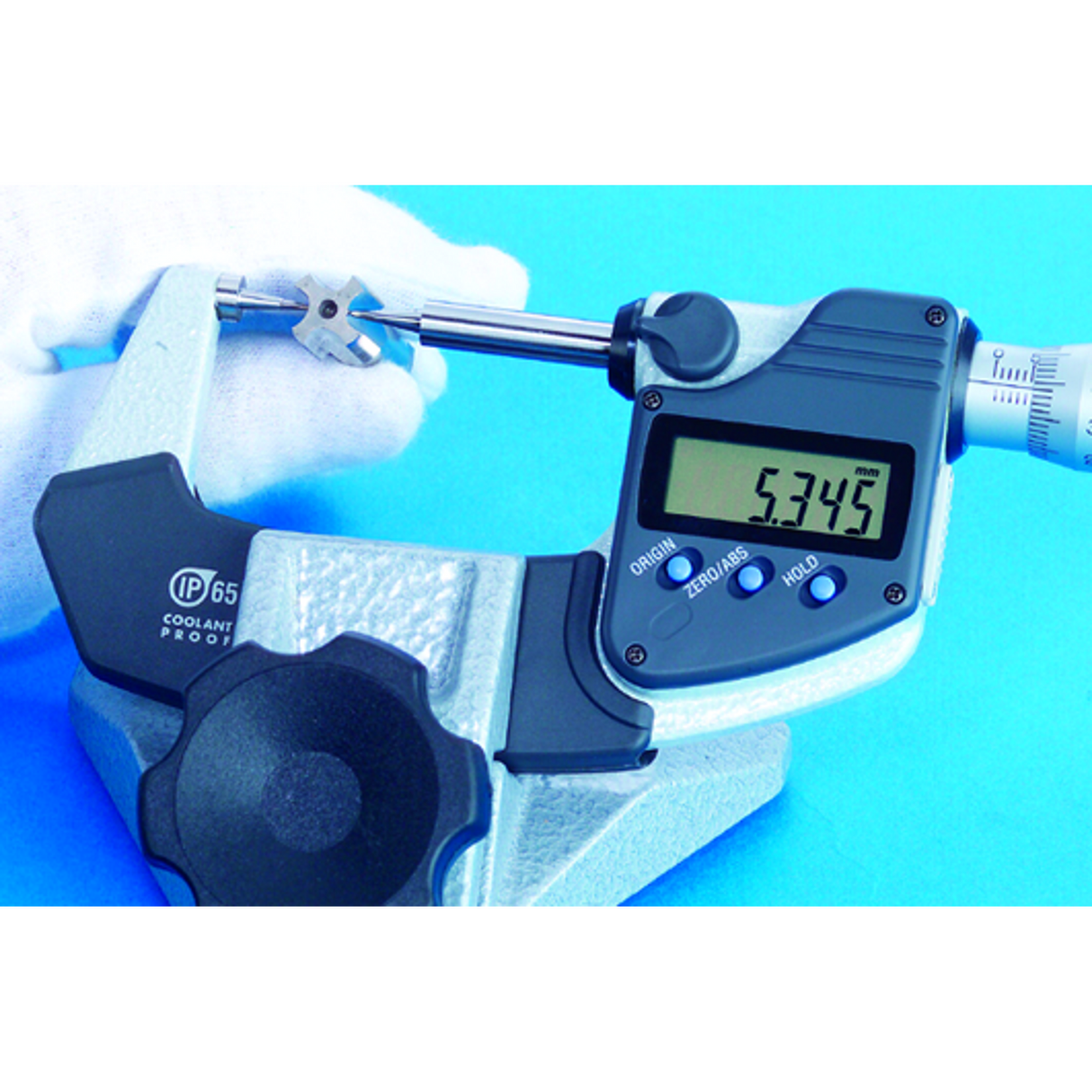 Micrómetro Digimatic de puntas IP65 pulg/mm, 1-2 pulg, 30° punta