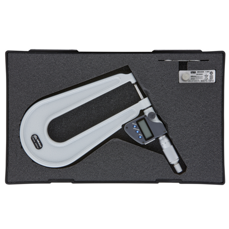 Micrómetros Digimatic para láminas metálicas IP65 0-25mm,  Tope esférico