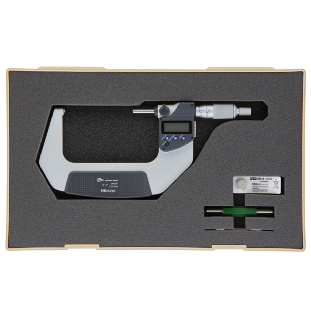 Micrómetro para tubos, tipo esférico en tope y husillo esférico, 3 - 4 pulg