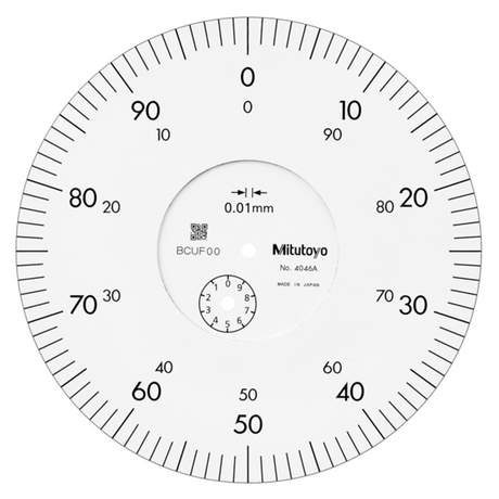Indicador de carátula, tapa con oreja, Tipo ISO 10mm, 0,01mm