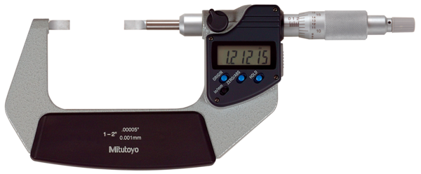 Micrómetro Digimatic de cuchillas  hoja=0,75mm pulg/mm,1-2 pulg - Herramental
