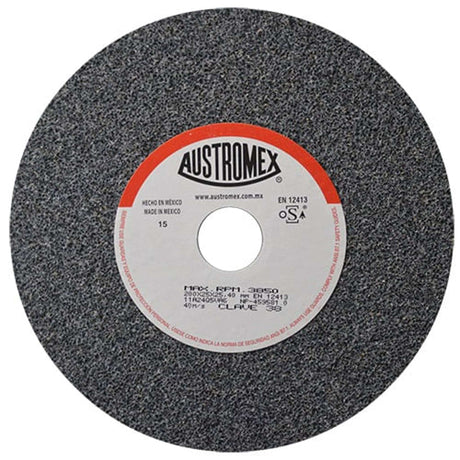 Rueda vitrificada gris,Espesor 1",Diámetro 8",Grano 24Acabado burdo, barreno 1" Abrasivos Especiales