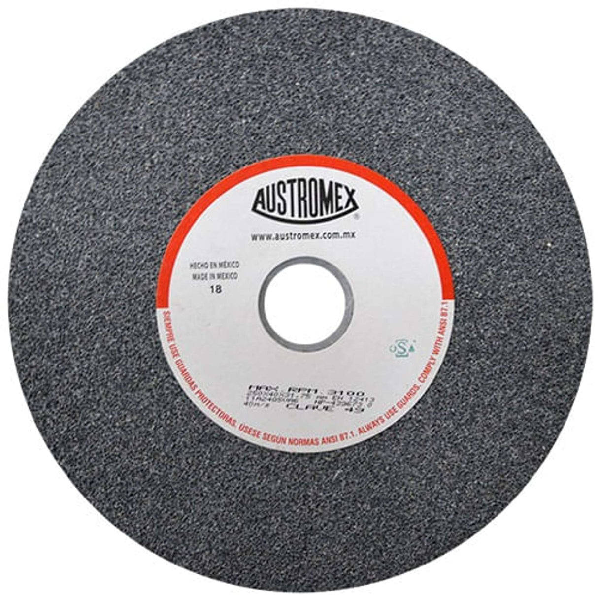 Rueda vitrificada gris,Espesor 1-1/2",Diámetro 10",Grano 24Acabado burdo, barreno 1-1/4" Abrasivos Especiales