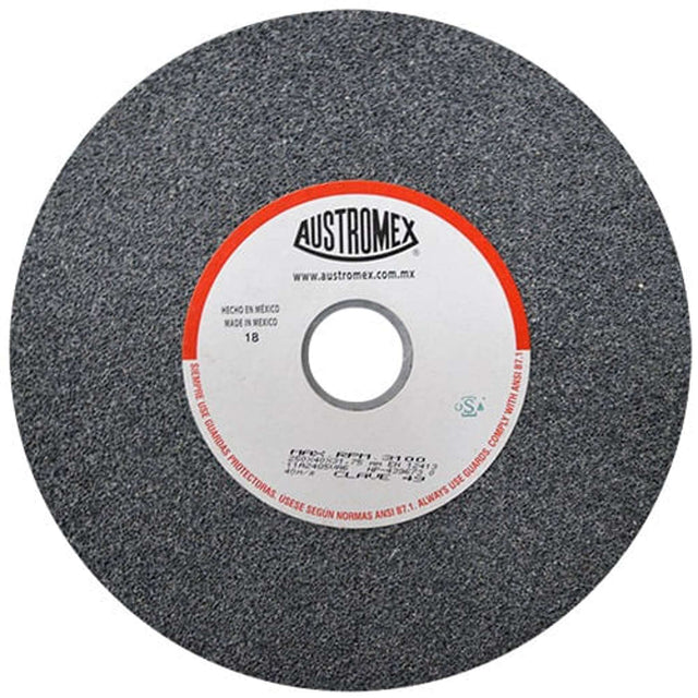 Rueda vitrificada gris,Espesor 1-1/2",Diámetro 10",Grano 24Acabado burdo, barreno 1-1/4" Abrasivos Especiales