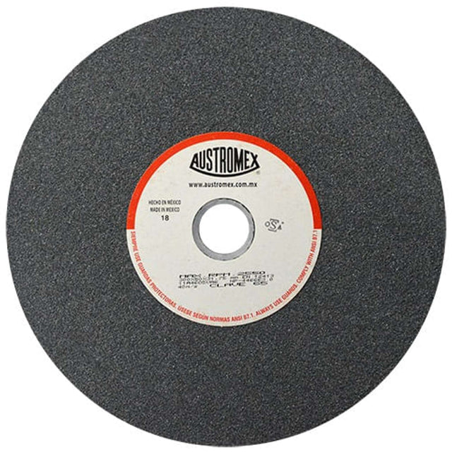 Rueda vitrificada gris,Espesor 1-1/4",Diámetro 12",Grano 46Acabado medio, barreno 2" Abrasivos Especiales