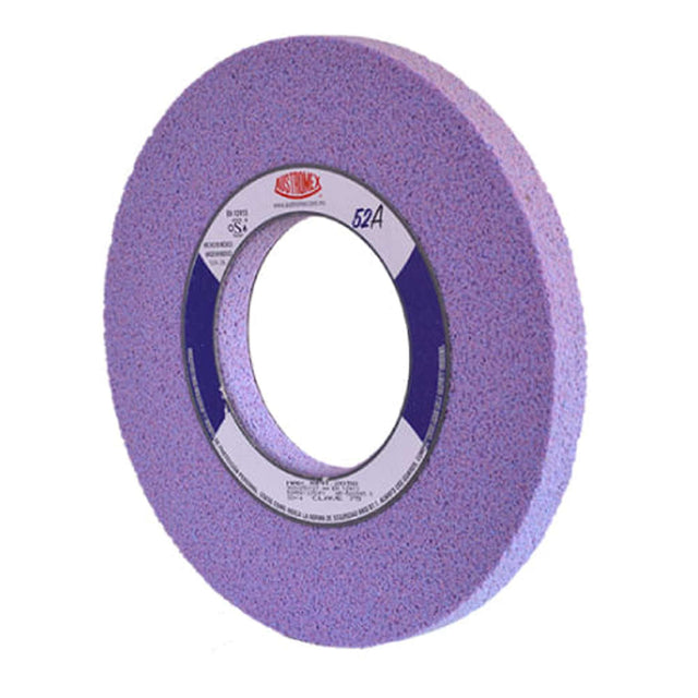 Rueda vitrificada rosa,Espesor 1",Diámetro 12",Grano 54Barreno 5" Abrasivos Especiales