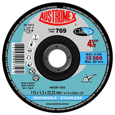 Disco de corte Fascut,Espesor 0.050",Diámetro 4-1/2", Barreno 7/8" Abrasivos Especiales