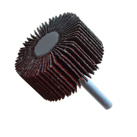 Rueda Flap,Espesor 1",Diámetro 2", Grano 40,Vastago 1/4" Abrasivos Especiales