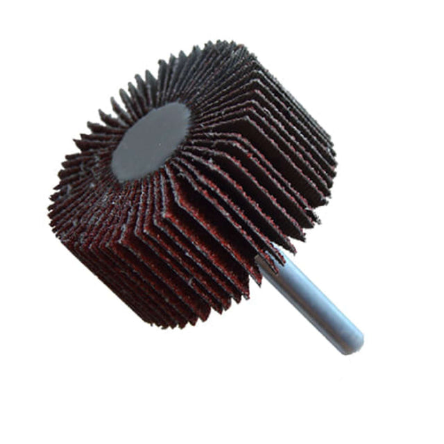 Rueda Flap,Espesor 1",Diámetro 2", Grano 40,Vastago 1/4" Abrasivos Especiales