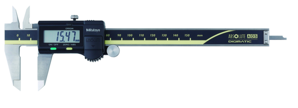 Calibrador digital ABS AOS 0-150mm, Cuchilla, Rodillo  para el pulgar,  Salida de datos. - Herramental