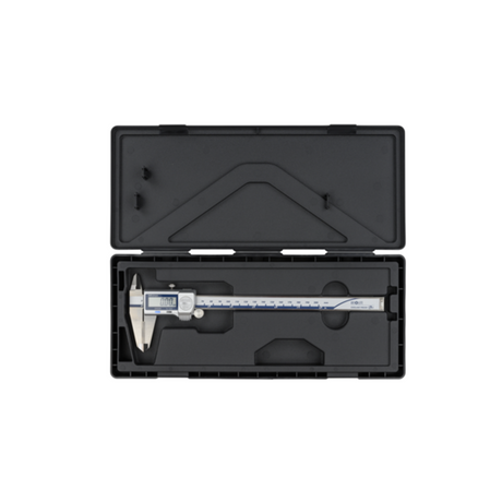 Calibrador ABS digital a prueba de refrigerante IP67 pulg/mm, 0-8 pulg, Rodillo para el pulgar, puntas de carburo.