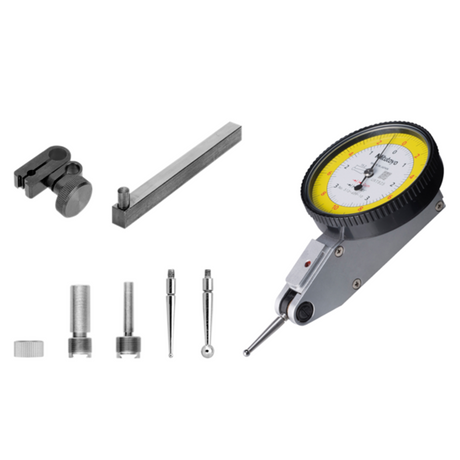 Indicador de carátula tipo palanca, Tipo horizontal 0,2mm/0,0075 pulg, 0,002mm/0,0001 pulg, 4/8mm estándar Mitutoyo