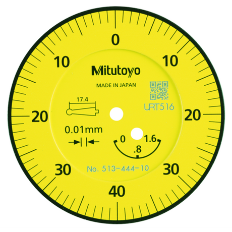 Indicador de carátula tipo palanca, Horiz. Cara de 20° 1,6mm, 0,01mm, 8mm Vástago