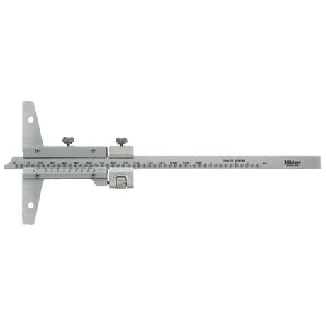 Medidor para profundidad con Vernier, ancho 0-24 pulg, con Ajuste fino Mitutoyo