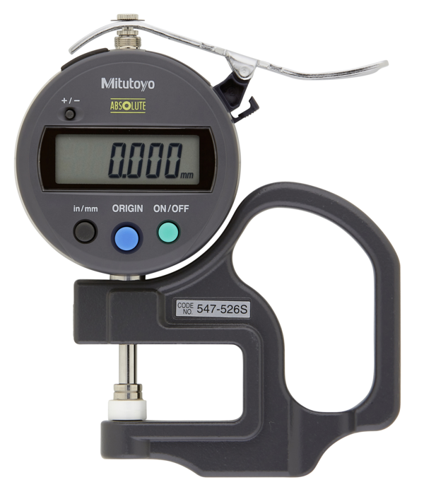 Medidor de espesor digital ABS con ID-S pulg/mm, 0-0,47 pulg, 0,0001 pulg, Estándar - Herramental