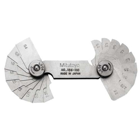 Calibrador de radios 0,4-6mm, 18 Pares Mitutoyo