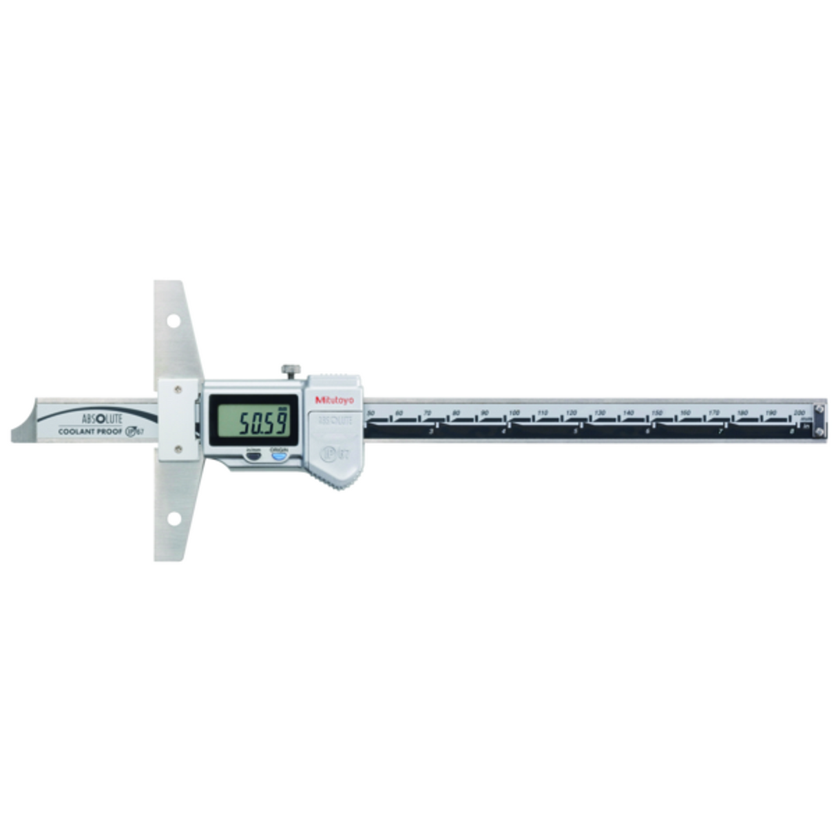Medidor de profundidad ABS digital, IP67 pulg/mm, 0-8 pulg/0-200mm