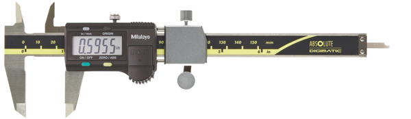 Calibrador ABS digital con mecanismo PASA/NO PASA para medir exteriores, pulg/mm, 0-4 pulg - Herramental