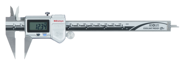 Calibrador digital ABS con Puntas pulg/mm, 0-6 pulg, IP67, Rodillo  para el pulgar - Herramental