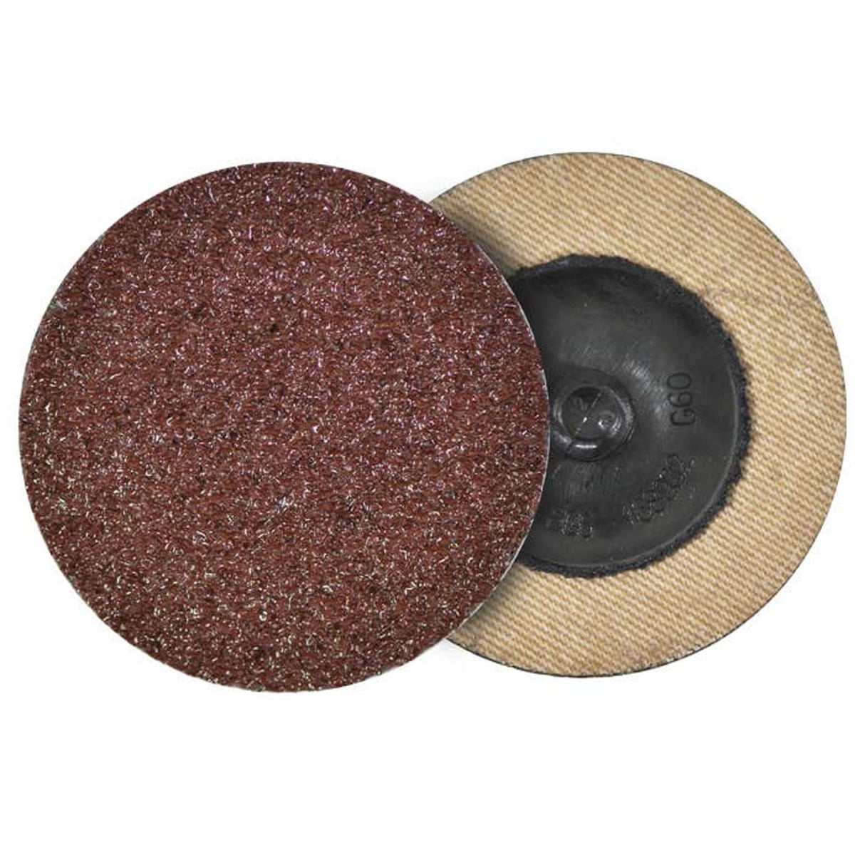 Disco de lija de cambio rápido , diam. 2 Pulg, de Óxido de Aluminio premium, grano 60, sistema de sujeción R