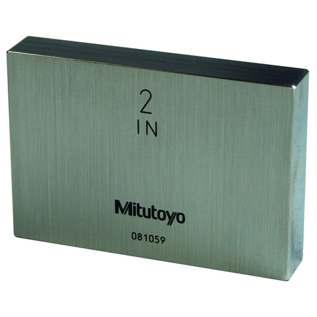 Bloque patrón rectangular, pulg. certificado de inspección ASME, Grado 0, Acero, 2 pulg Mitutoyo