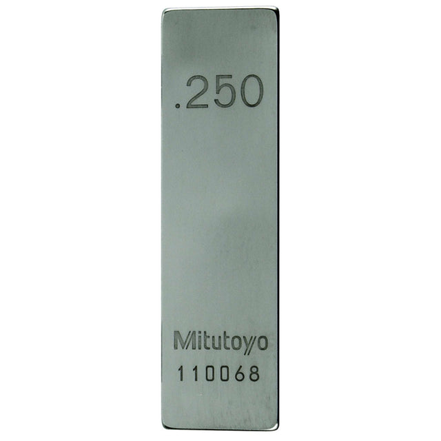 Bloque patrón rectangular, pulg. certificado de inspección ASME, Grado 0, Acero, 0.25 pulg Mitutoyo