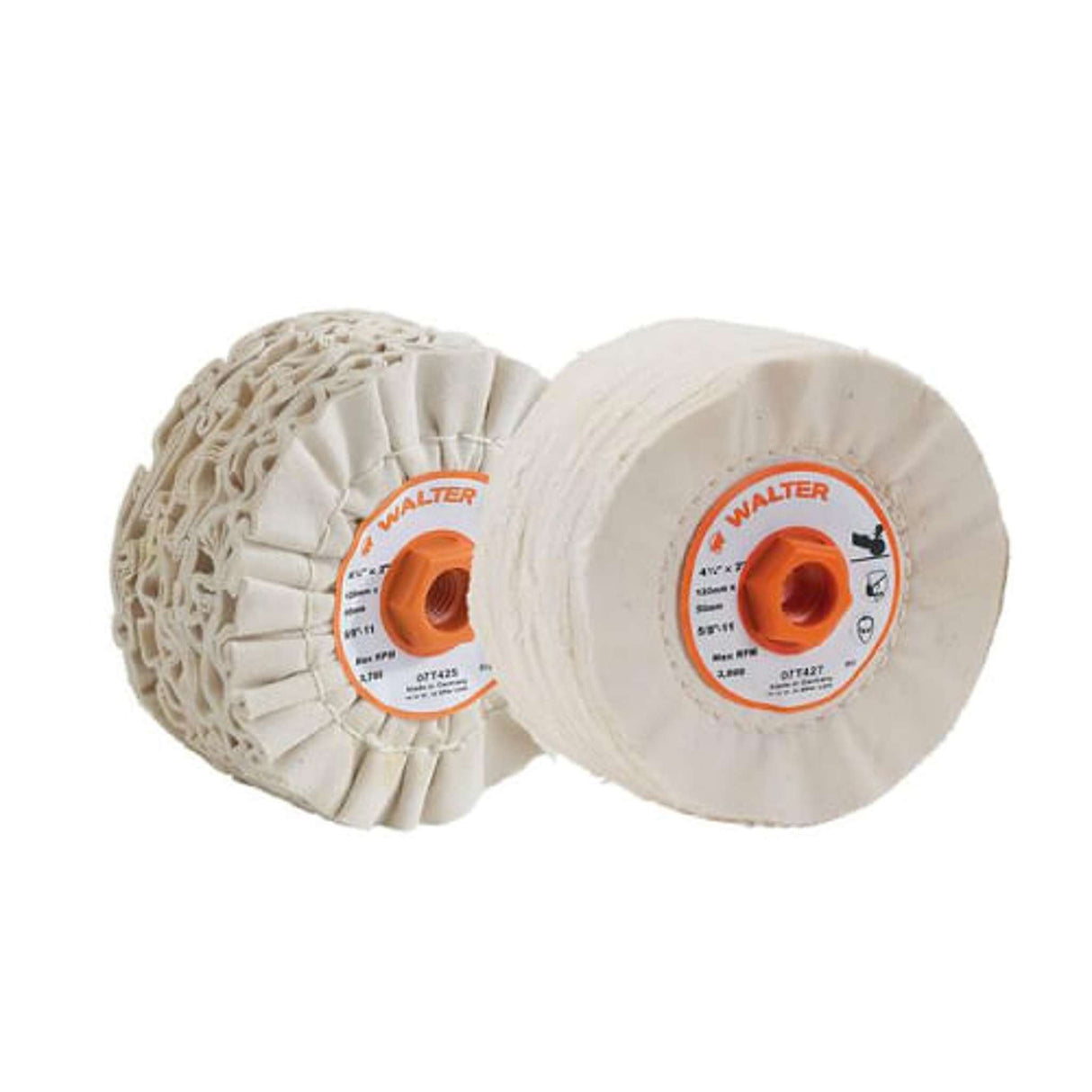 CARDA DE ALGODON PARA PULIR,Espesor 2",Diámetro 4 1/2" Walter