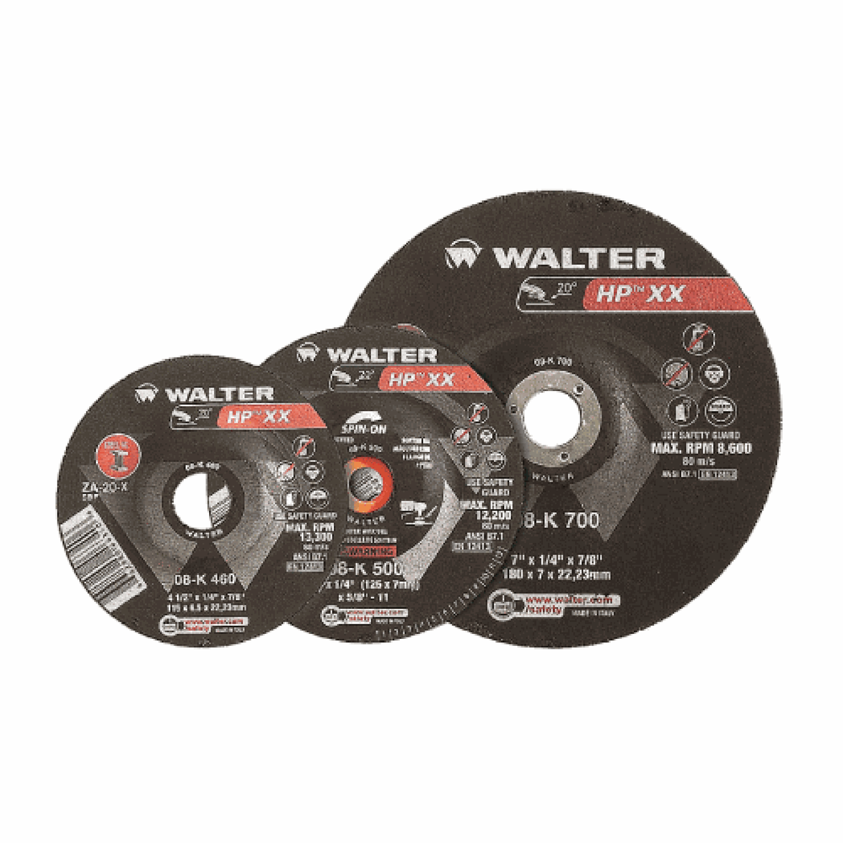 Disco de desbaste hp xx 7" x 1/4" x 7/8" a-16-x Walter