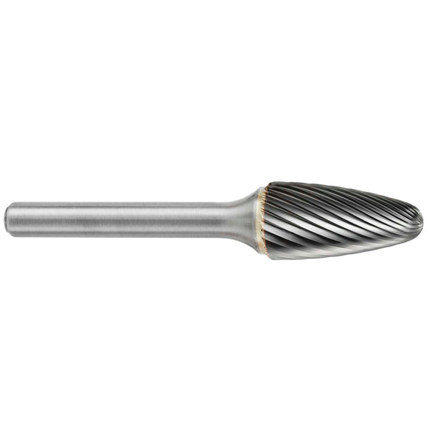 Lima Rotativa SF-51M, diam. de 6.3 mm X 12.7 mm de longitud,  X 3 mm de diam. de zanco y 45 mm de largo total, corte , Sin recubrimiento ATA SGS PRO