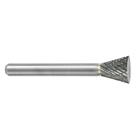 Lima Rotativa SN-51M, diam. de 6.3 mm X 6 mm de longitud,  X 3 mm de diam. de zanco y 39 mm de largo total, corte , Sin recubrimiento ATA SGS PRO