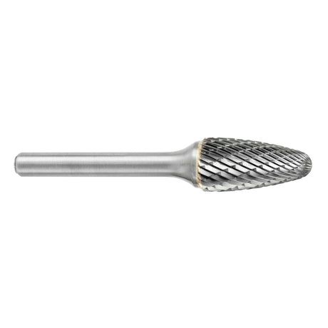 Lima Rotativa SF-42M, diam. de 3 mm X 12.7 mm de longitud,  X 3 mm de diam. de zanco y 75 mm de largo total, corte , Sin recubrimiento ATA SGS PRO