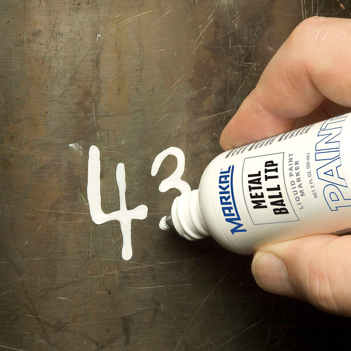 MARCADOR DE PINTURA BASE ACEITE PUNTA DE BOLA 1/8 BALL PAINT  BLANCO Markal®