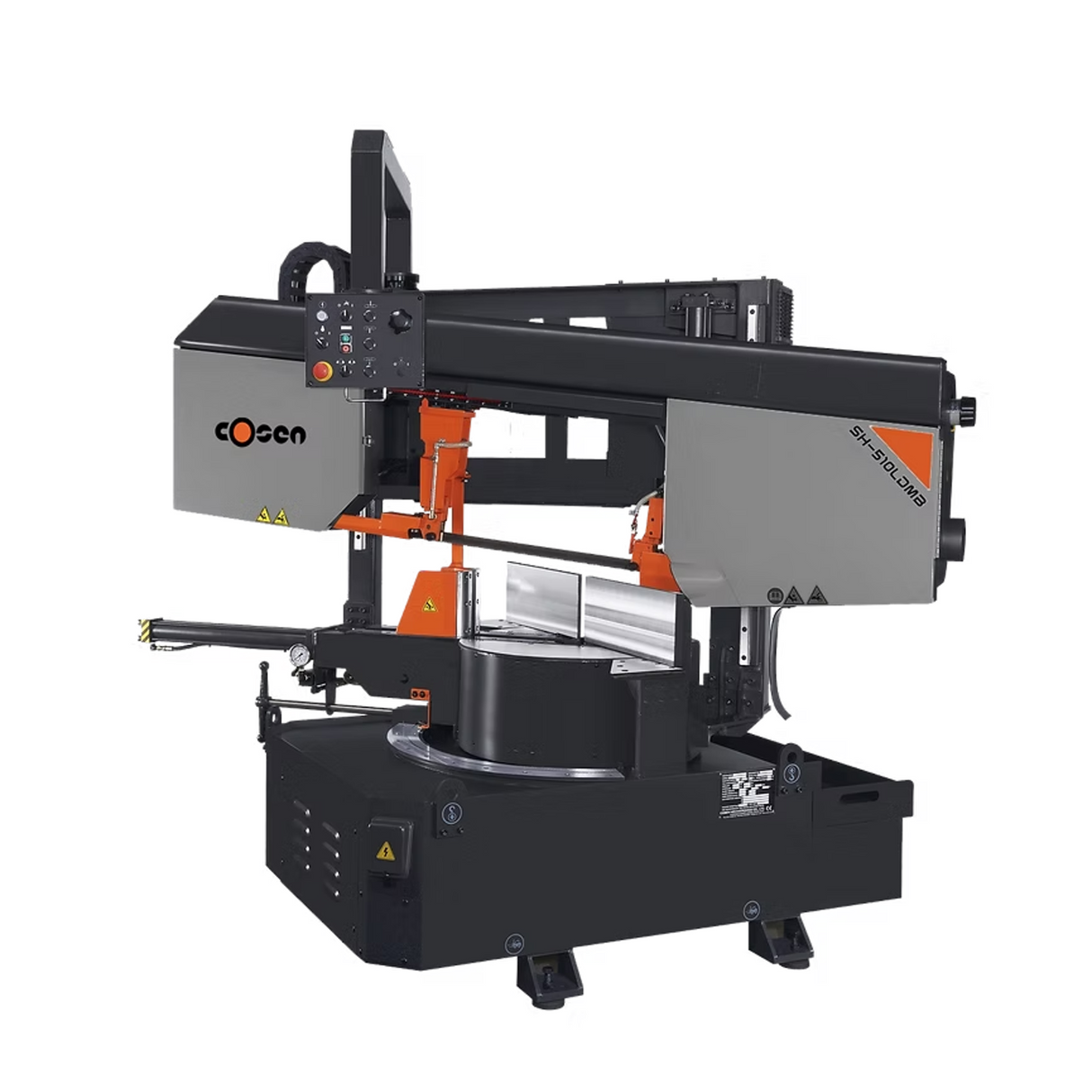 SIERRA CINTA INGLETEADORA SEMIAUTOMATICA HORIZONTAL DE DOBLE COLUMNA