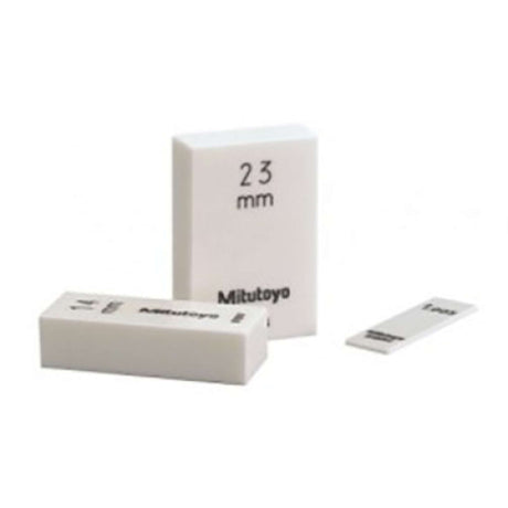 Bloque patrón rectangular, pulg. certificado de inspección ASME, Grado 0, Cerámica, 0.1 pulg Mitutoyo