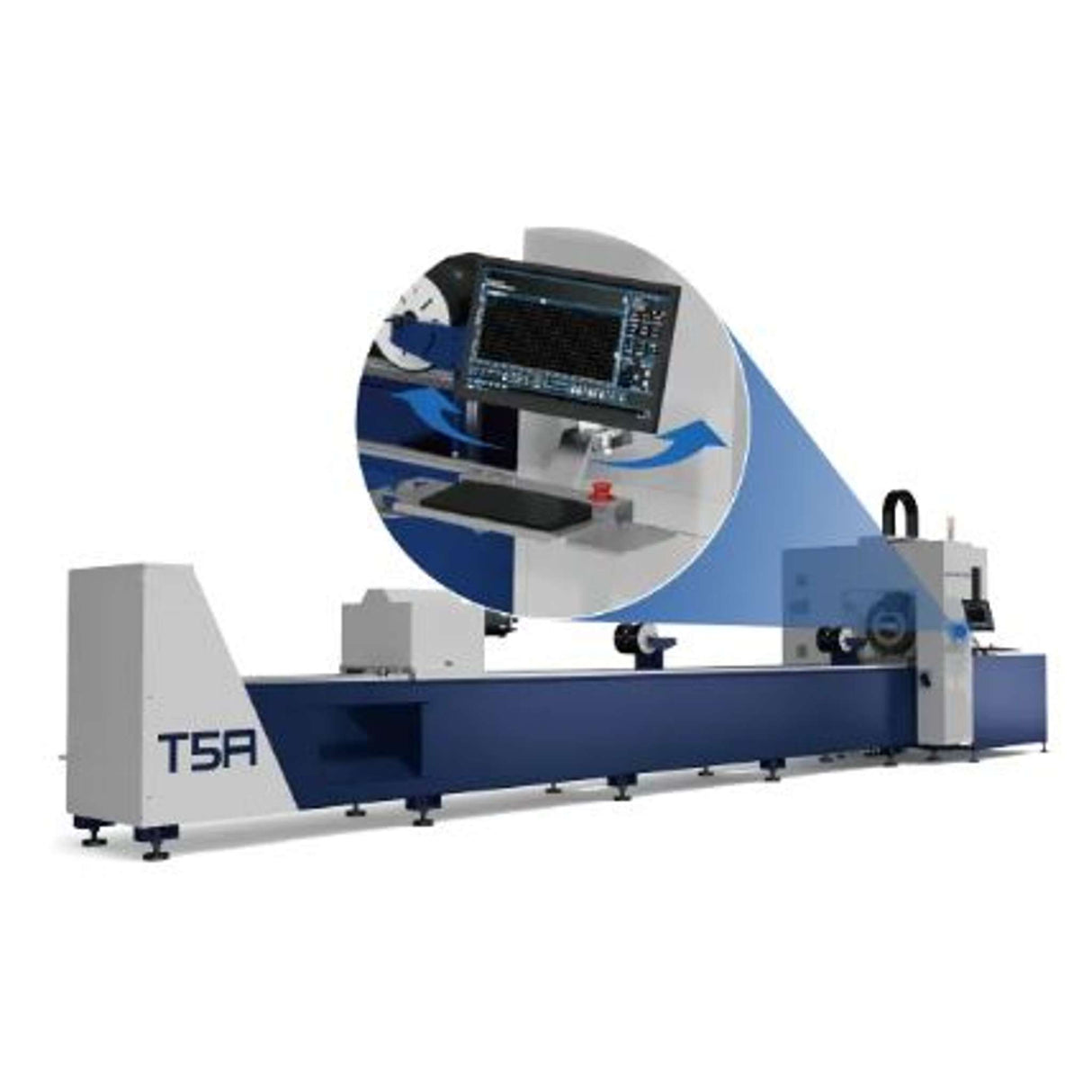 Máquina cortadora láser para tubo con longitud maxima de 6m de carga manual trifásica 220V/60Hz