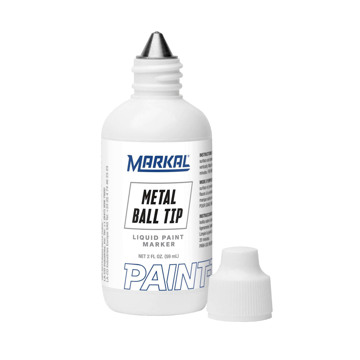 MARCADOR DE PINTURA BASE ACEITE PUNTA DE BOLA 1/8 BALL PAINT  BLANCO Markal®