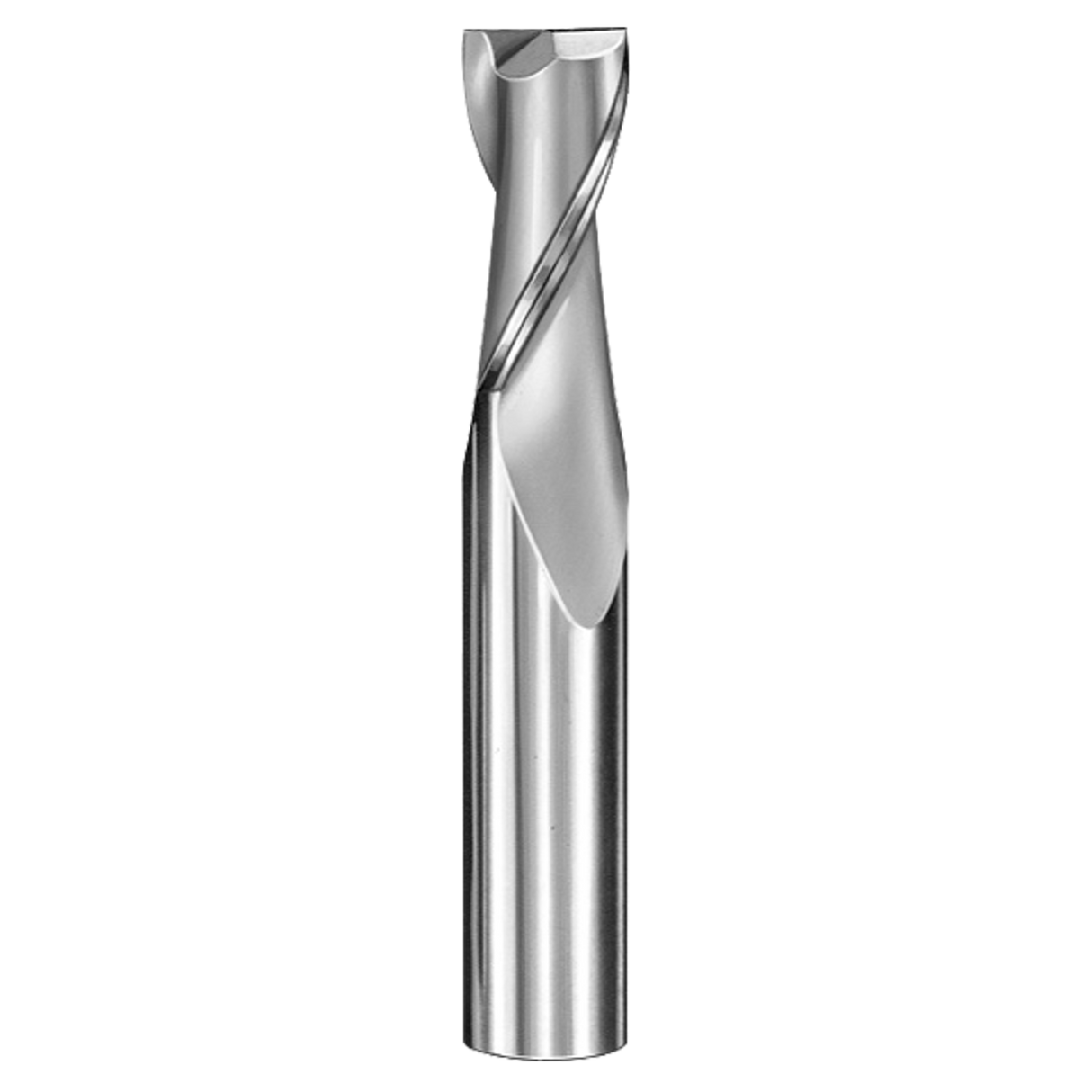 Cortador Vertical de Propósito General, Diam. 1/4 pulg, 2 Flautas, Punta Plana