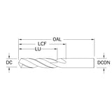 Broca de Propósito General 9.50 mm, 145°, Sin Recubrimiento