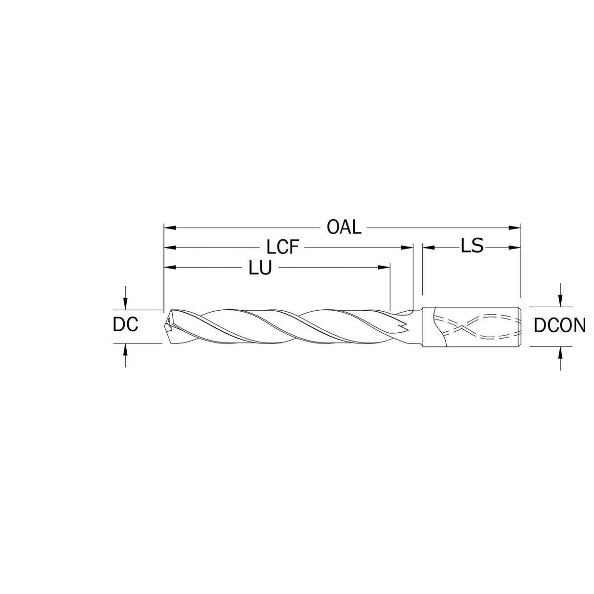 Broca de Alto Rendimiento Diám. 4.20mm, 2 Flautas, Recubriemiento de Ti-NAMITE-X (TX)
